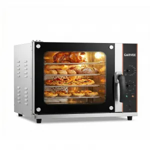 Commercial Convection Oven Countertop, 68L/60Qt, 1750W Toaster, 4-Tier Electric Oven w/Front Glass Door, Trays Wire Racks Clip Gloves, 120V