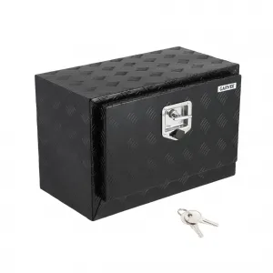 36"x14"x16" Underbody Truck Tool Box - Heavy-Duty Aluminum Diamond Plate, Lockable Waterproof Design with T-Handle Latch and Keys for Pickup, Van, and Trailer, Black