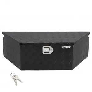 39"x16"x12" Heavy Duty Trailer Tongue Box Steel Tool Chest with Lock & Keys, Weather-Resistant, High-Capacity, Steel, Secure Storage for Utility Trailers and Pickup Trucks, Black