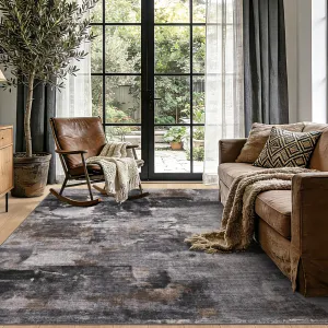 Abstract 8x10 Rugs Non Slip Grey Modern Abstract Area Rug for Living Room Bedroom Dining Room Home Office