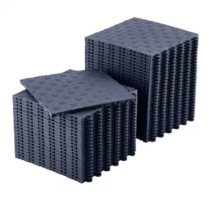 100 Pack 12"X12" Interlocking Garage Floor Tiles,Double-Sided Non-Slip Flooring, Heavy Duty PVC Garage Flooring Tiles Covering for Basement, Workshop & Repair Shop, Graphite Gray