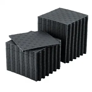 100 Pack 12"X12" Interlocking Garage Floor Tiles,Double-Sided Non-Slip Flooring, Heavy Duty PVC Garage Flooring Tiles Covering for Basement, Workshop & Repair Shop,Black