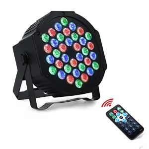 Dj Lights, 36 LED Par Lights Stage Lights with Sound Activated Remote Control & DMX Control, Stage Lighting Uplights for Wedding Club Music Show Christmas Holiday Party Lighting - 12 Pack