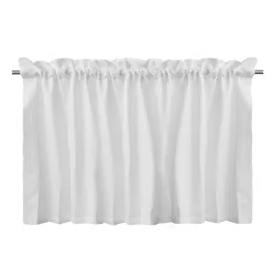 White Curtain Valances,Draperies Curtains for Cafe,Bathroom & Kitchen or Kids Bedroom Rod Pocket Short Window Curtains (1 Panels, 15 Inch Wide by 60 Inch Long)