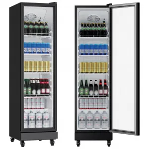 6.9 Cu.Ft, Commercial Beverage Refrigerator With One Glass Door, Frost-Free, Energy-Saving Upright Cooler For Stores And Cafes