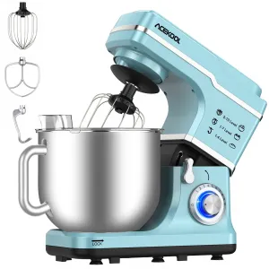 Stand Mixer, 7.5QT Capacity 10 speed Settings Electric Kitchen Mixer For Baking 660 W Food Mixer With Dough Hook, Beater And Splash Guard Blue
