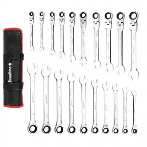 12-Piece Metric Ratchet Wrenches, 8-19mm, 72T, for Car Repair
