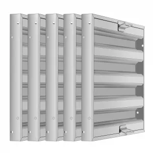 Hood Filters 19.5W x 24.5H Inch 430 Stainless Steel Commercial Kitchen Range Hood Baffle Grease Filter 5 Pack