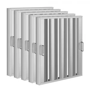 Hood Filters 19.5W x 19.5H Inch 430 Stainless Steel Commercial Kitchen Range Hood Baffle Grease Filter 5 Pack