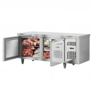 15 Cu.Ft Commercial Freezer Worktop Undercounter Freezer 60 in W Single Door Stainless Steel for Restaurant Bar