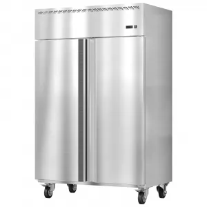 Commercial Freezer 48 in W Stainless Steel 2 Door 36 Cu.Ft Reach-In Freezer for Restaurant Bar