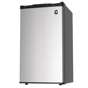 3.2 Cu.Ft Mini Fridge with Freezer, Double Door Compact Refrigerator for Apartment, Office, Dorm, 17.3"W x 18.9"D x 29.9"H, Black