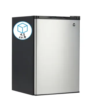 4.5 Cu.Ft Mini Fridge with Freezer, Low Noise, Compact Refrigerator for Bedroom, Office, Dorm, 19.3" W x 18.1" D x 42.9" H, Black