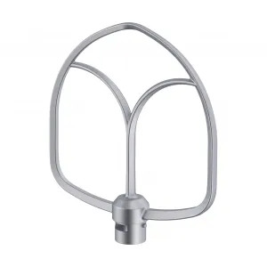 Subtle Silver Coated Dough Hook for Polished Stainless Steel Flat Beater for Kitchenaid 7L Tilt-Stand Mixer Attachments for Kitchen Paddle, Baking,Pastry, Mixing Accessory,Dishwasher Safe