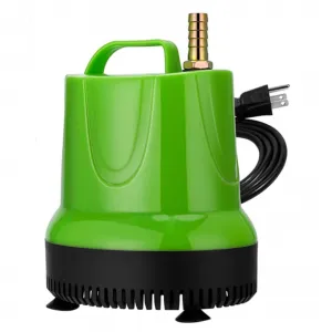 Submersible Pump 1150 GPH Ultra Quiet with 7 Hose Adapters & 5.9ft Cord, ABS Plastic, Anti-Dry Burning, for Aquarium & Pond