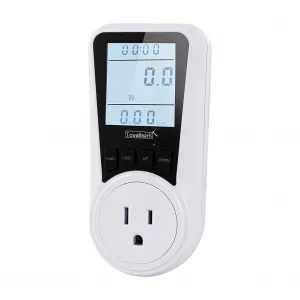 Electricity Usage Monitor, Watt Meter, Power Consumption Monitor, Power Meter Plug, Kilowatt Wattage Voltage AMP Tester, Intelligent Billing Socket with Big LCD Display + Backlight