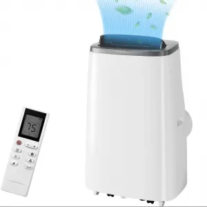 Portable Air Conditioners, 14000 BTU Portable AC Unit 3-in-1 Cooling, Dehumidifier & Fan, Standing A/C Portable Air Conditioner for Room Up to 750 Sq. Ft, 24H Timer, Window Kits, Dark Gray Cover