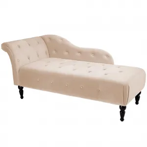 Velvet Upholstered Chaise Lounge Recliner with Rolled Arm, High-Density Foam, Wood Frame, Solid Oak Legs, 60.6" L x 27.5" W x 28.3" H, Perfect for Bedroom, Living Room, Office