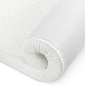 Mattress Topper California King, Medium Firm Memory Foam Mattress Topper with Bamboo Cover, 3-Inch Dual Layer Bed Topper