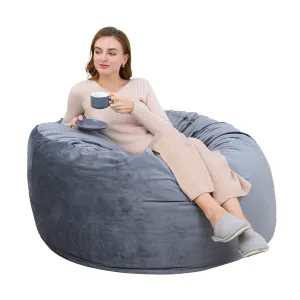 Giant Bean Bag Chair with Memory Foam + High-Rebound + Dutch Velvet Cover + Plush & Soft Fabric + 4 Ft Size + Perfect for Relaxing & Reading