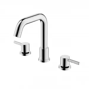 Bathroom Faucets for Sink 3 Hole - Chrome Bathroom Faucet with Pop-up Drain, 8 Inch Widespread Bathroom Sink Faucet 2-Handles, Modern Vanity Faucet with Supply Lines