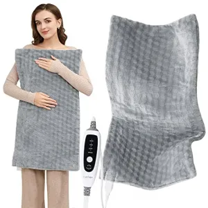 Heating Pad for Back Pain Cramps Relief Extra Large 33"x17" Electric Heating Pad 4 Temperature Settings-2 Hours Auto Shut Off-Moist Heat Dry Therapy,Heat Pad for Shoulder Machine Washable