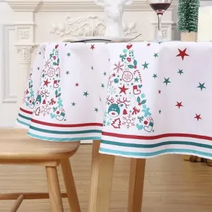 Christams Tablecloth 54x90 Inches for Rectangle Tables Red Christams Decor for Table Waterproof Indoor Outdoor Table Cover for Party Chrismtas Party Decorations for Kitchen Home Party Decor