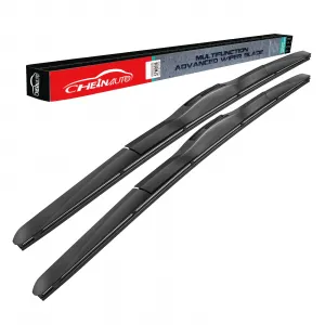 24" + 18" Wiper Blades,Premium All-Seasons Durable Stable And Quiet OEM Quality J&U hook Front Windshield Wipers (2 Pack)