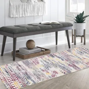 Washable Runner Rug 2x7 Boho Kitchen Runner Rug Long Hallway Runner Rug Stain Resistant Throw Floor Cover Carpet for Kitchen Living Room Bedroom, Colorful