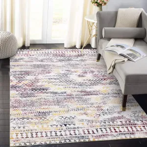 Boho Area Rug 3x5 Multi Color Geometric Rug Boho Chenille Indoor Area Rugs Machine Washable Vintage Floor Carpet Kitchen Entryway Living Room Bedroom Decor Multi 3 * 5 FT