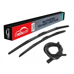 26" & 16" Premium Rubber Wiper Blades - Quiet & Durable
