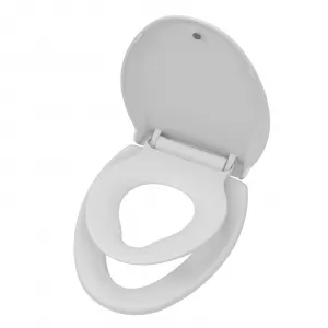 Toilet Seat, Elongated 19'' Potty Toddler Training Seat Toilet with Slow Close and Magnets for Adult and Child