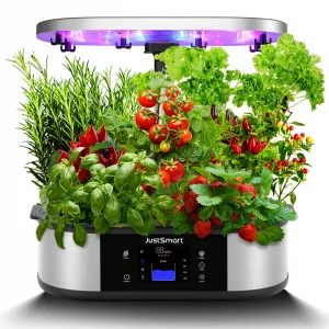 12 Pods Hydroponics Growing System Indoor Garden Up to 30" with 30W 120 LED Grow Light, Silent Pump System, Automatic Timer for Home Kitchen Gardening, GS1 Lite