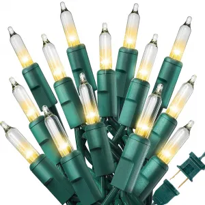 300 Count 79.5Ft Christmas String Lights - 3 Sets of 100 Mini Lights, Replaceable Fuse and Bulb, Waterproof, Connectable Indoor Outdoor Decor, Warm White