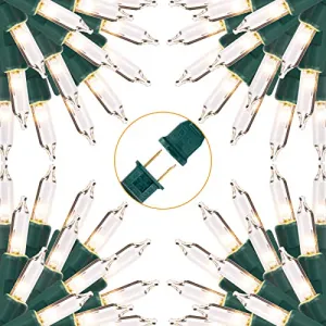 400 Counts 106Ft Christmas Lights, 4 Sets of 100 Mini Lights 26.5 Feet String Lights with Replace Fuse and Bulb, Waterproof Connectable, Indoor Outdoor Christmas Decoration, Warm White